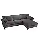 LIBERTA BOEL ΚΑΝΑΠΕΣ ΓΩΝΙΑ ΔΕΞΙΑ ΓΚΡΙ LINCOLN D 90 280x170x92cm