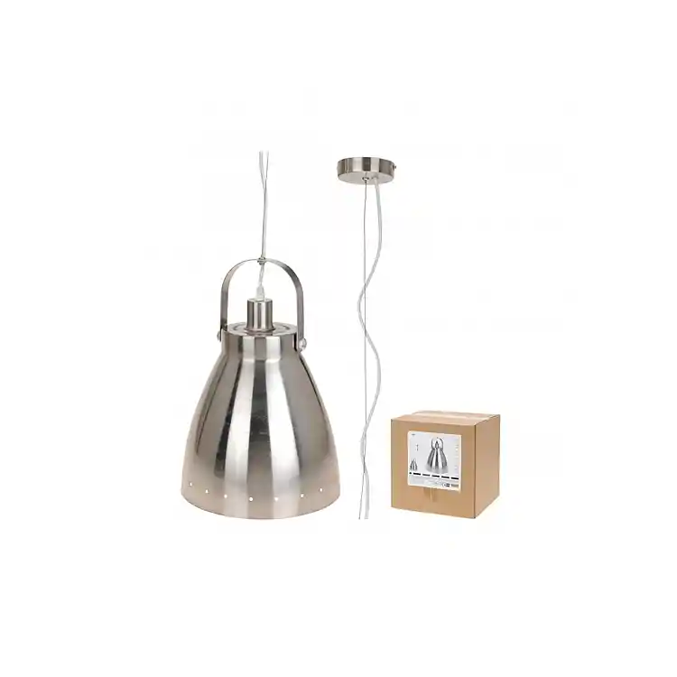 Φωτιστικό οροφής inox Φ26x40εκ.