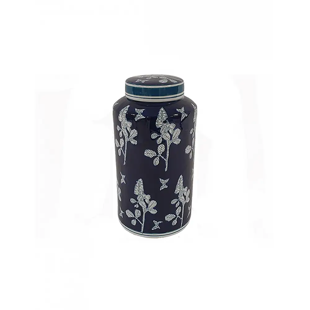 Ποτίς blue porc. flower 18x33,5εκ.