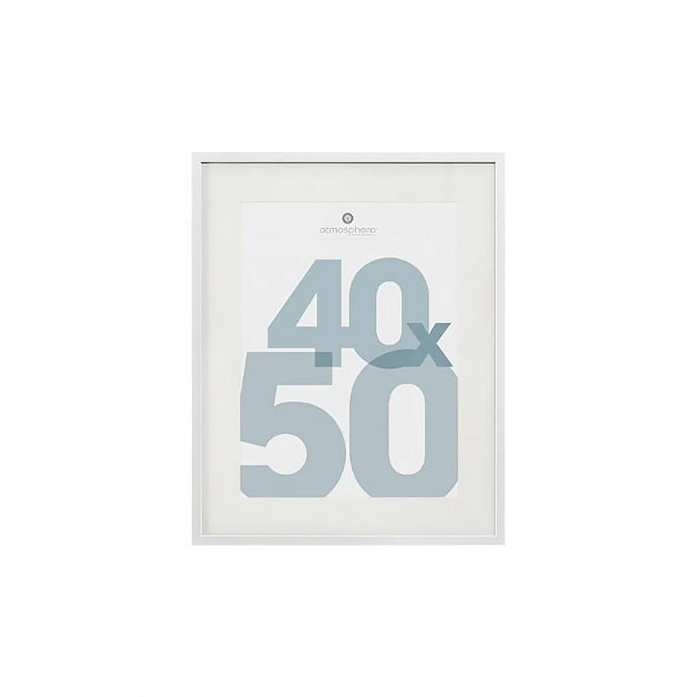 Κορνίζα ξύλινο λευκή 40x50 για φωτο 30x40