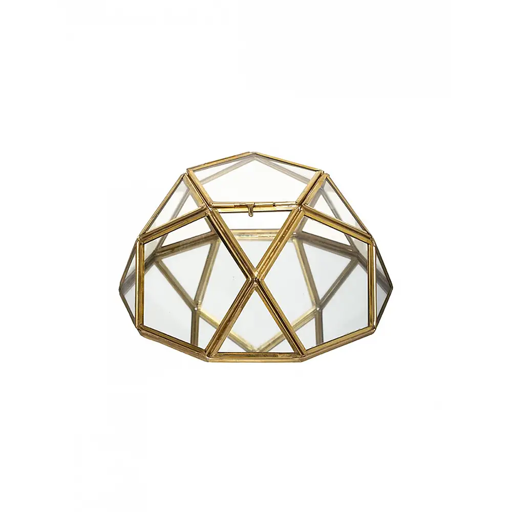 Μπιζουτιέρα γυάλινο με χρυσό GYPSY 19x9,5