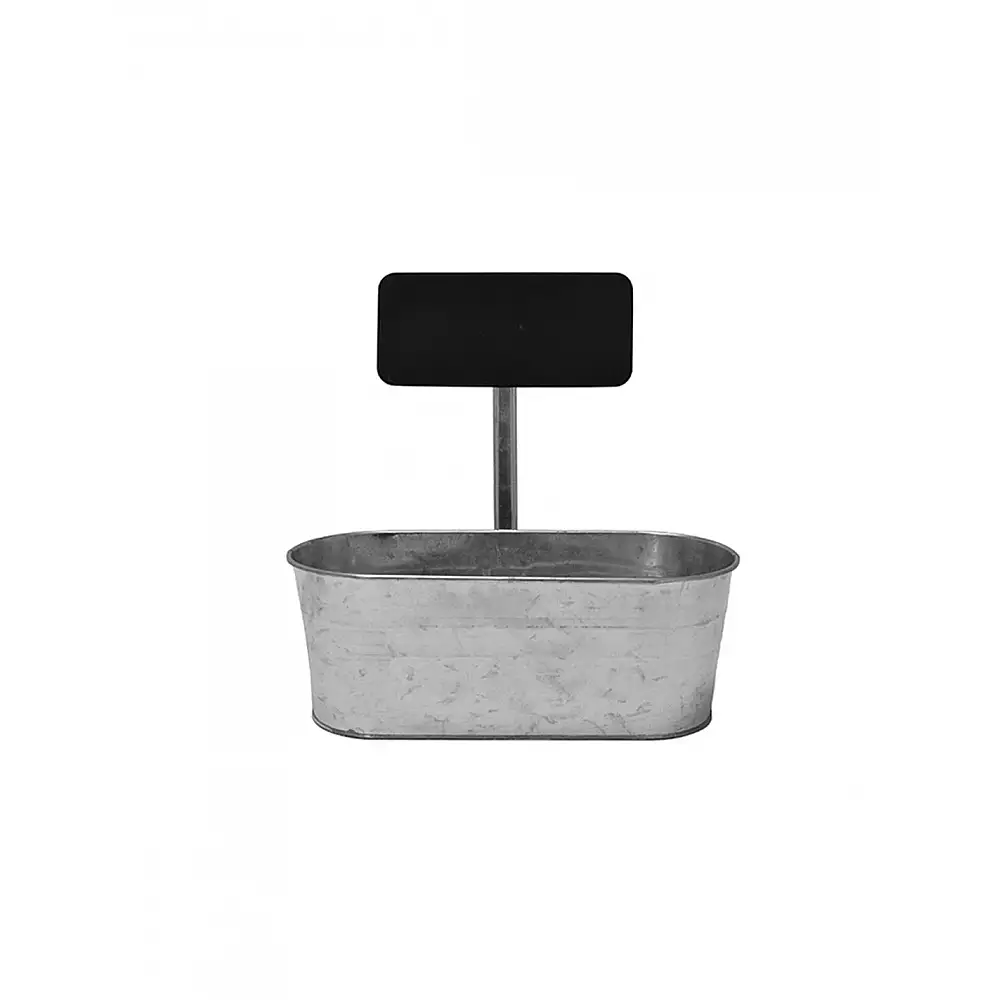 Κασπώ οβάλ με μαυροπίνακα γαλβανιζέ 30x13x11