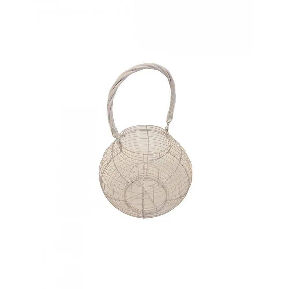 Φανάρι μεταλλικό rusty λευκό 16/30x27