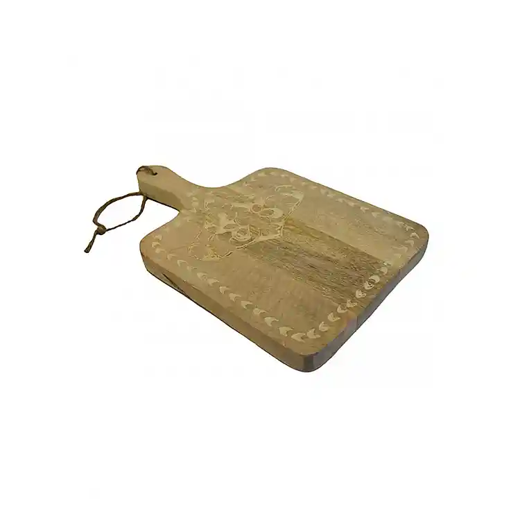 Πιατέλα curved σερβιρίσματος με χέρι mango 35/25x25x2