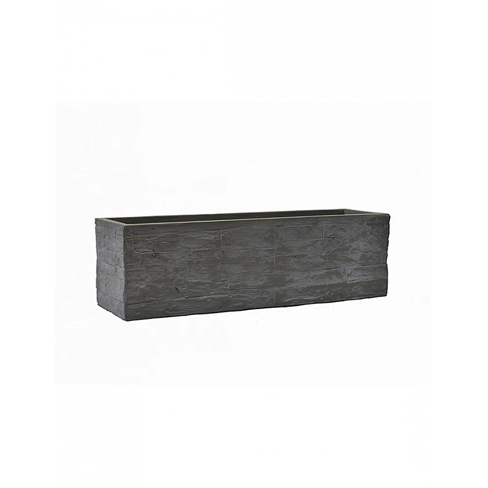 Ζαρντινιέρα fibreclay brick μαύρο χρ.  60x16x17