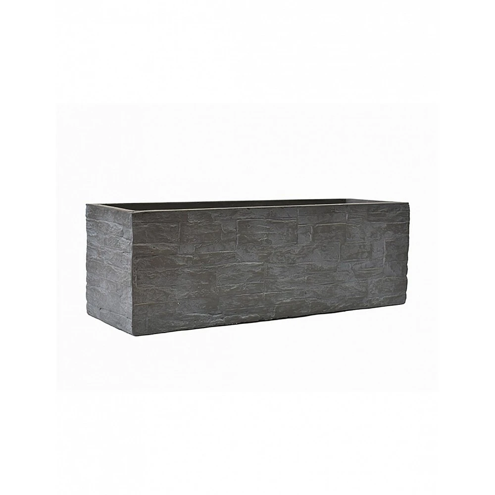 Ζαρντινιέρα fibreclay brick μαύρο χρ.  70x23x23,5