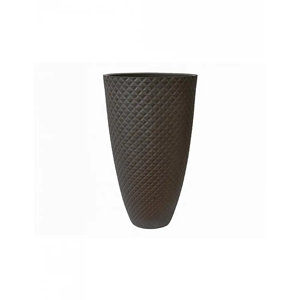 Γλάστρα fibreclay diamond καφέ χρ.  Φ50x84