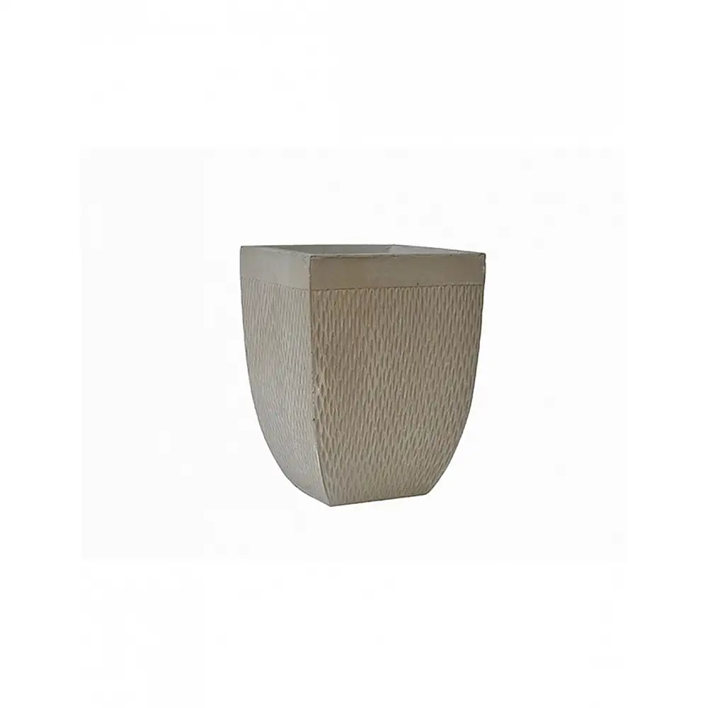 Γλάστρα fibreclay rain τετράγωνο  μπεζ χρ.  22x22x29,5