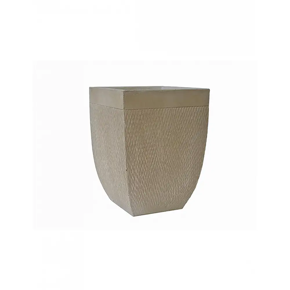 Γλάστρα fibreclay rain τετράγωνο  μπεζ χρ.   29x29x40