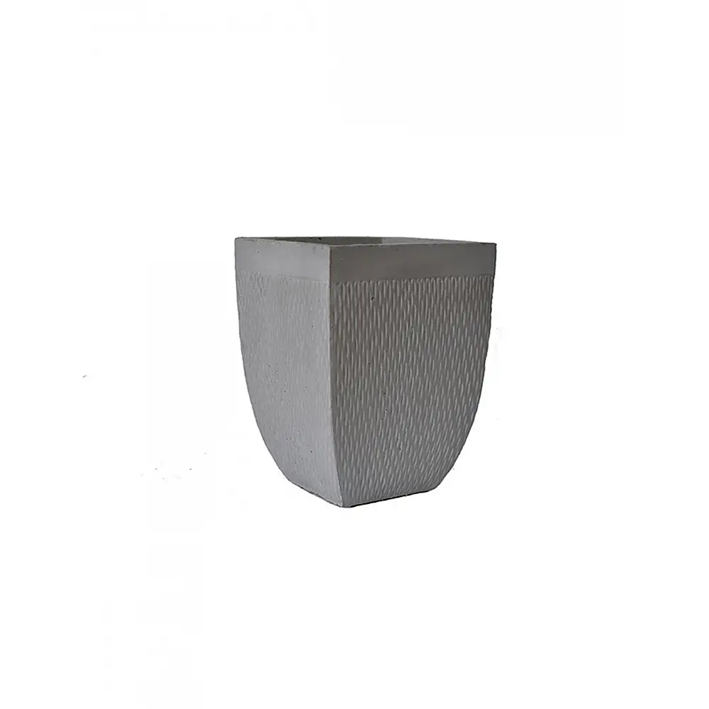 Γλάστρα fibreclay rain τετράγωνο  γκρι χρ.  22x22x29,5