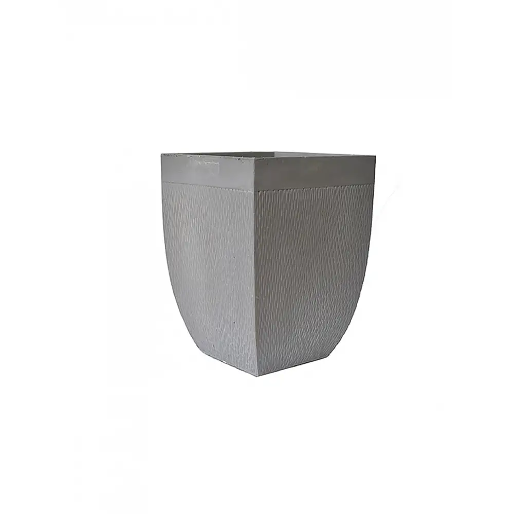 Γλάστρα fibreclay rain τετράγωνο  γκρι χρ.  29x29x40