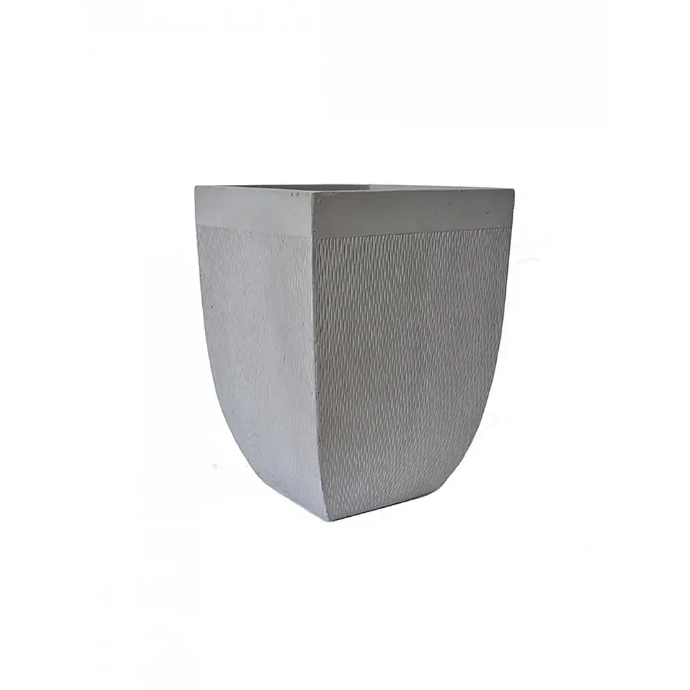 Γλάστρα fibreclay rain τετράγωνο  γκρι χρ.  36x36x49