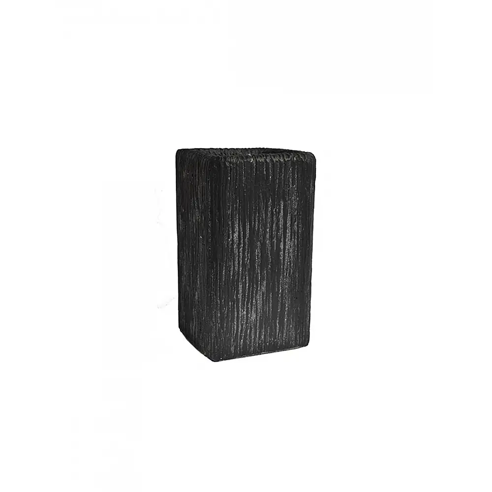 Γλάστρα κεραμικό τετράγωνο carve μαύρο χρ. 19x19x33