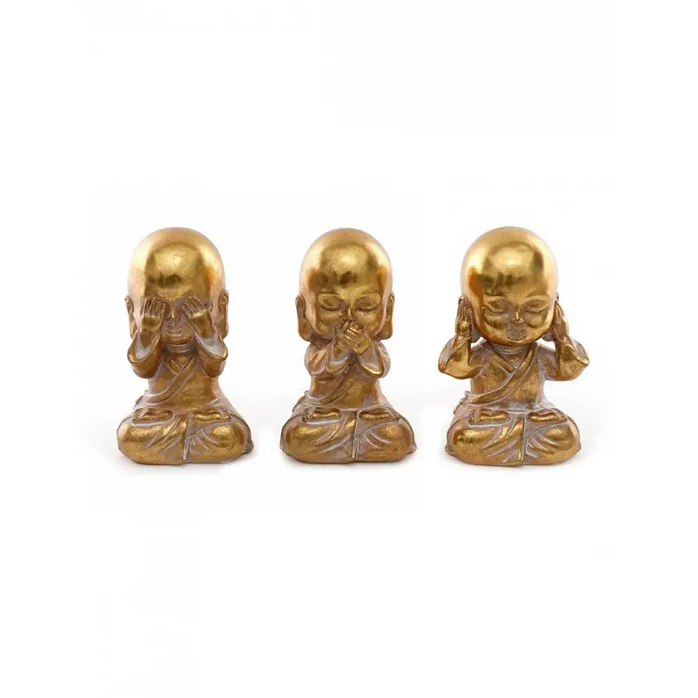 Βούδας κεραμικό μωρό χρυσός 15εκ.  σ/3 see/hear/say