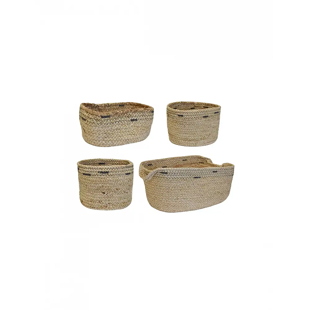 Καλάθι ψάθινο εκρού σ/4 ( Φ19x14+22x15x10+Φ26x15+35x25x15)