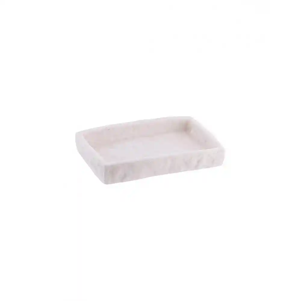 Σαπουνοθήκη polyresin stone λευκή