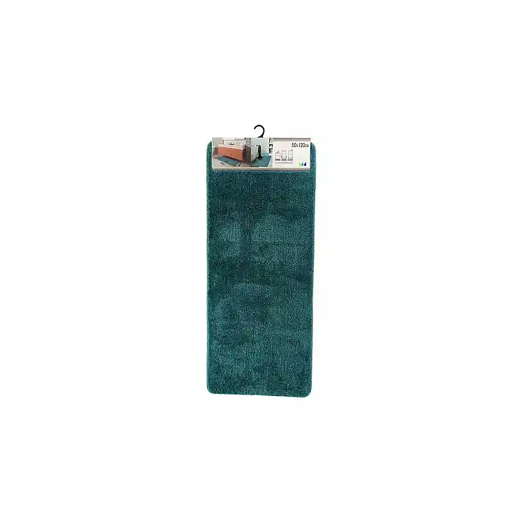 xαλί μπάνιου microfibre  50X120 μπλε peacock