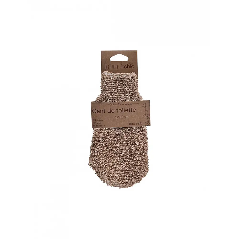 Γάντι μασάζ ανάγλυφο καφέ