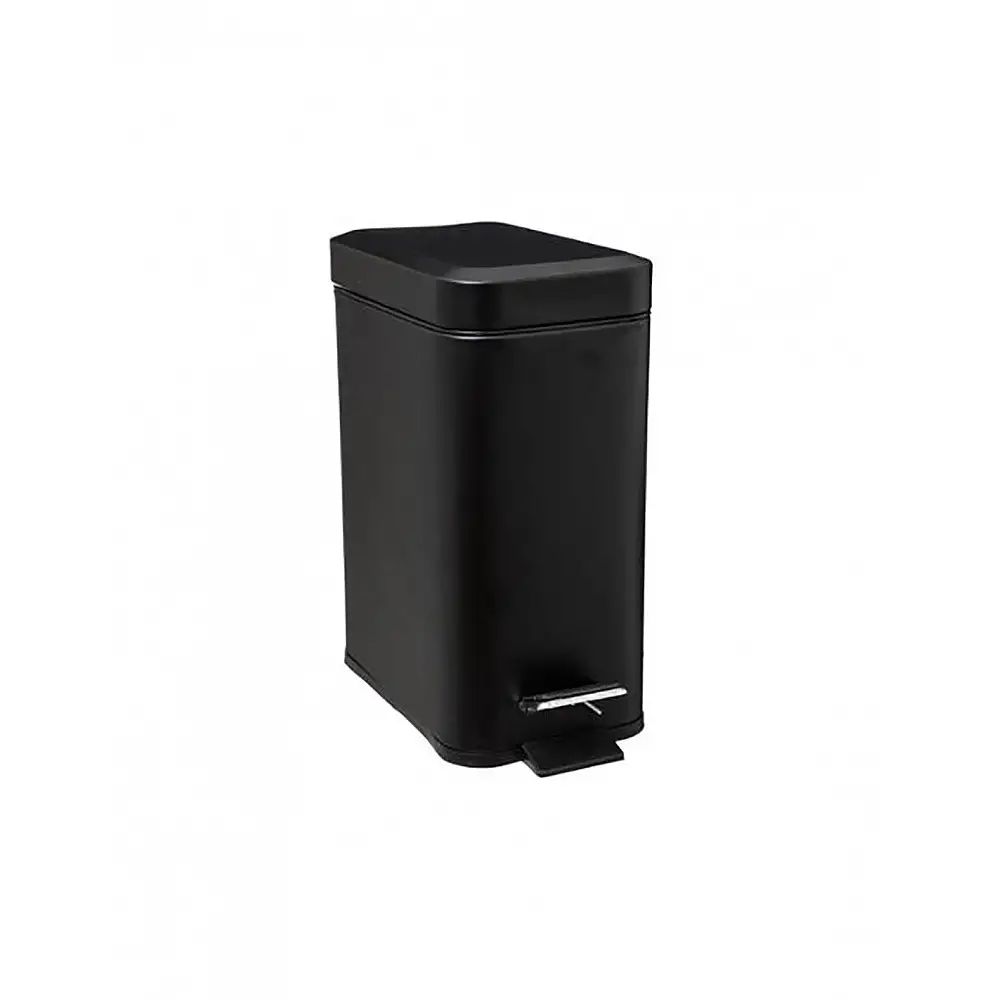 Κάδος απορριμμάτων μακρόστενος ματ μαύρος 14,5x28,2x30,5εκ.   5lt