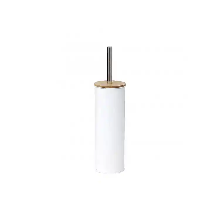 Πιγκάλ μεταλλικό λευκό με bamboo 9. 6x39. 5 cm