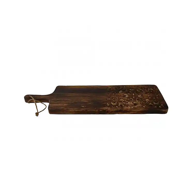 Πιατέλα curved σερβιρίσματος με χέρι mango 60/48x18x2