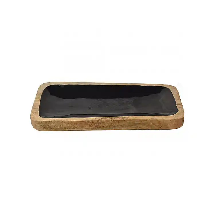 Πιατέλα mango enamel μαύρο 30x15x3. 5