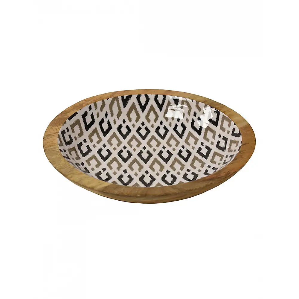 Μπωλ mango enamel patch μαύρο Φ29x6