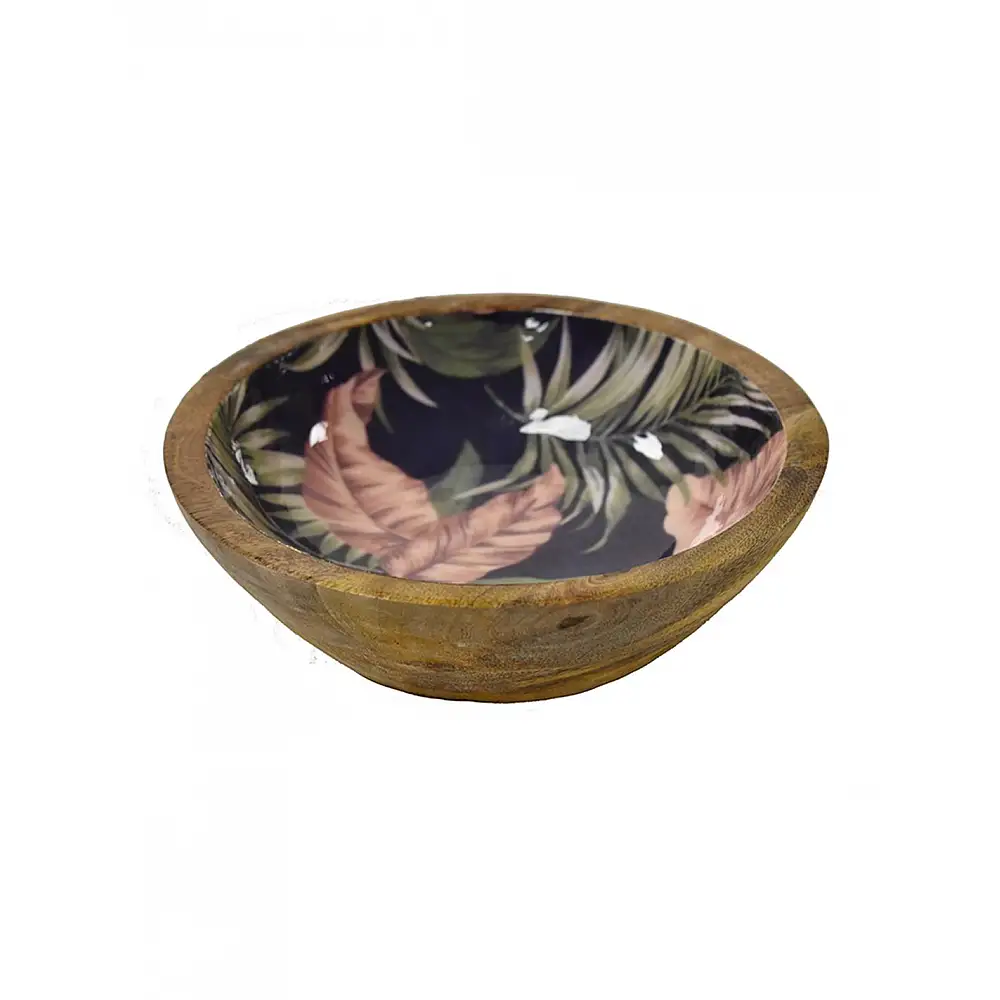 Μπωλ mango enamel mixed leaves Φ20x6,5