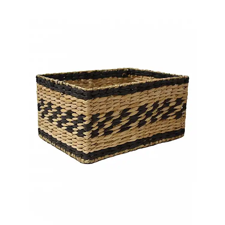 Καλάθι ψάθινο black rush 34x24x17