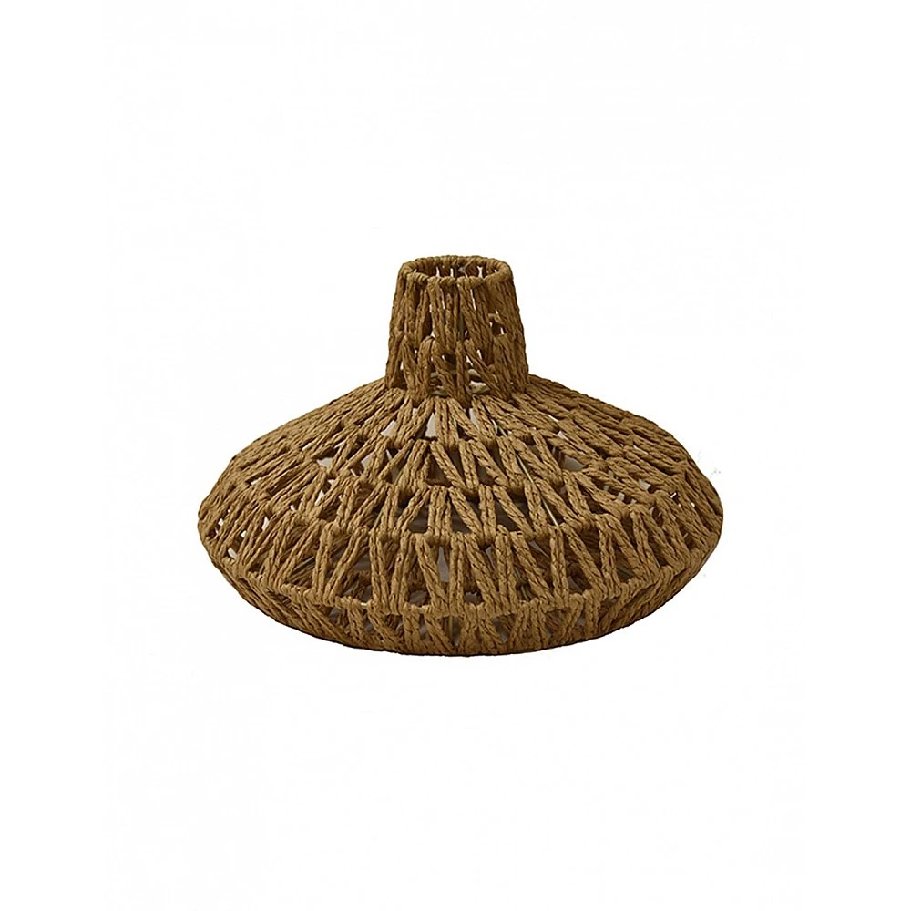 Φωτιστικό καπέλο οροφής τεχνητή raffia καφέ χρώμα  35,5x20