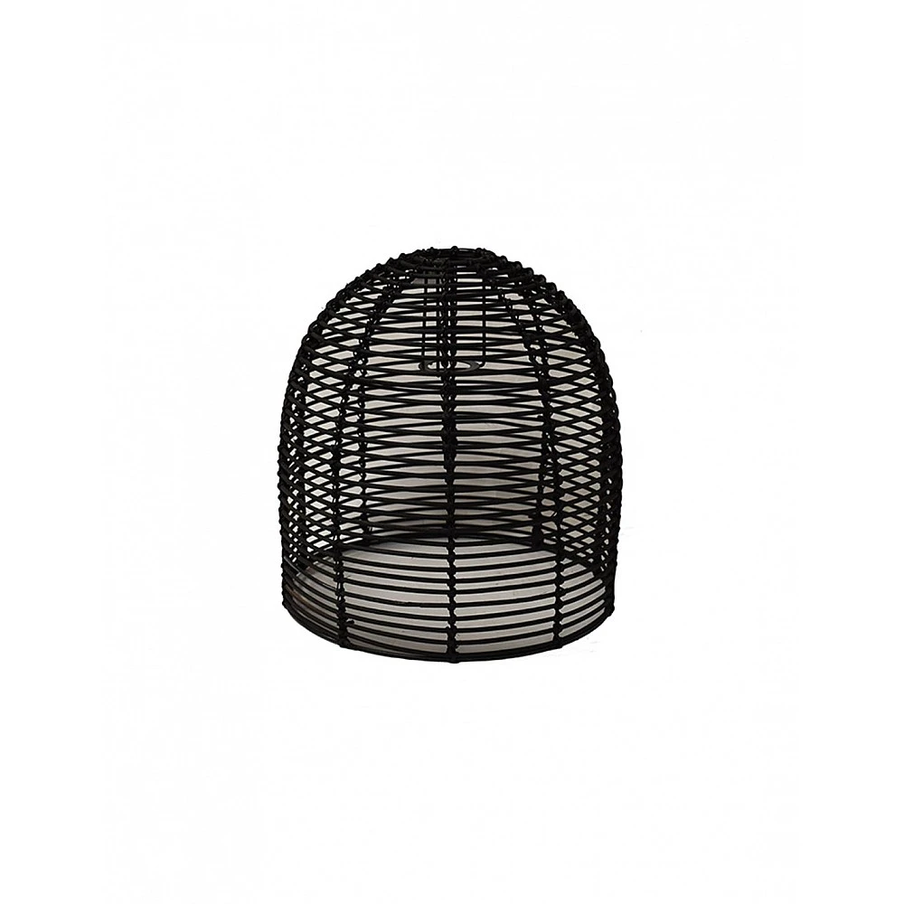 Φωτιστικό καπέλο οροφής rattan μαύρο 34x34,5