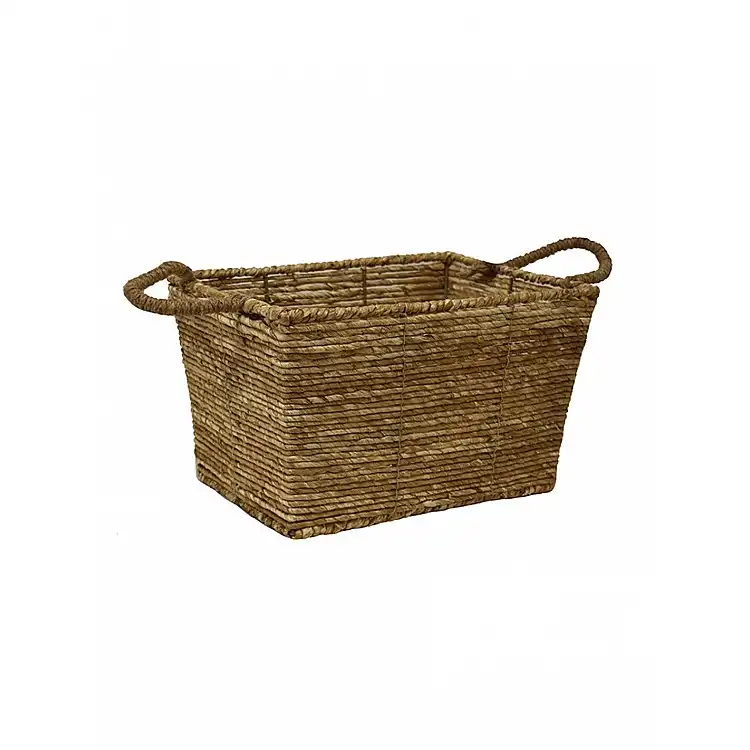 Καλάθι ψάθινο φυσικό 37X27X22