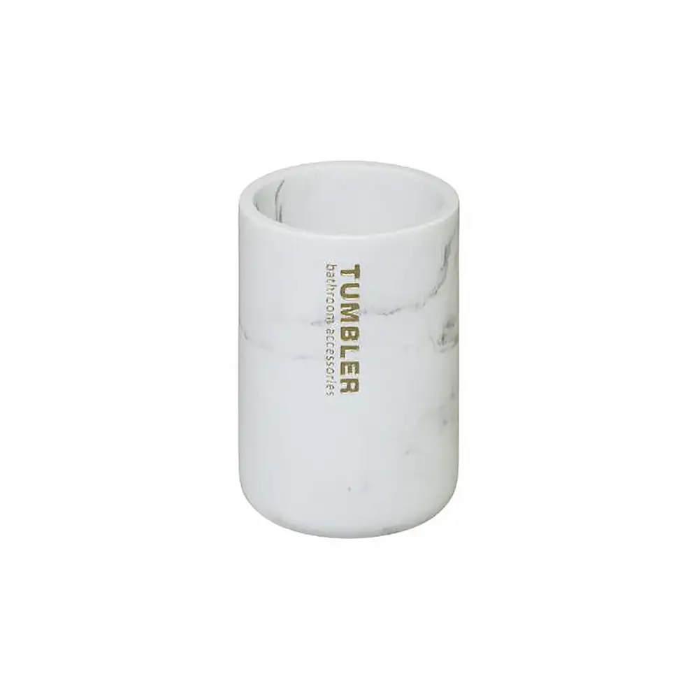Θήκη για οδοντόβουρτσες marble λευκό
