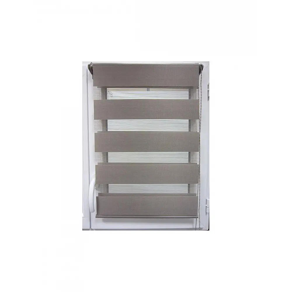 Ρολό κουρτίνα day & night ανάγλυφο καφέ 60x90