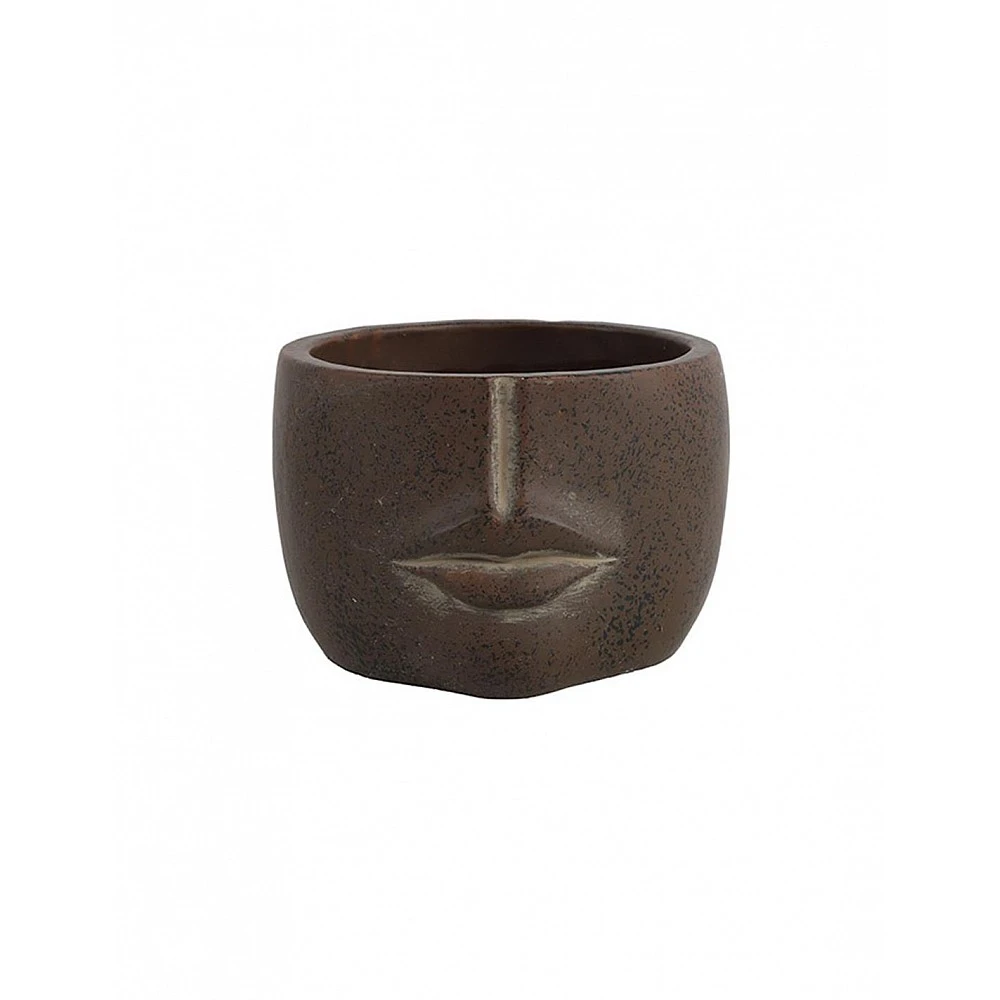 Κασπώ κεραμικό FACE καφέ 18x11,5