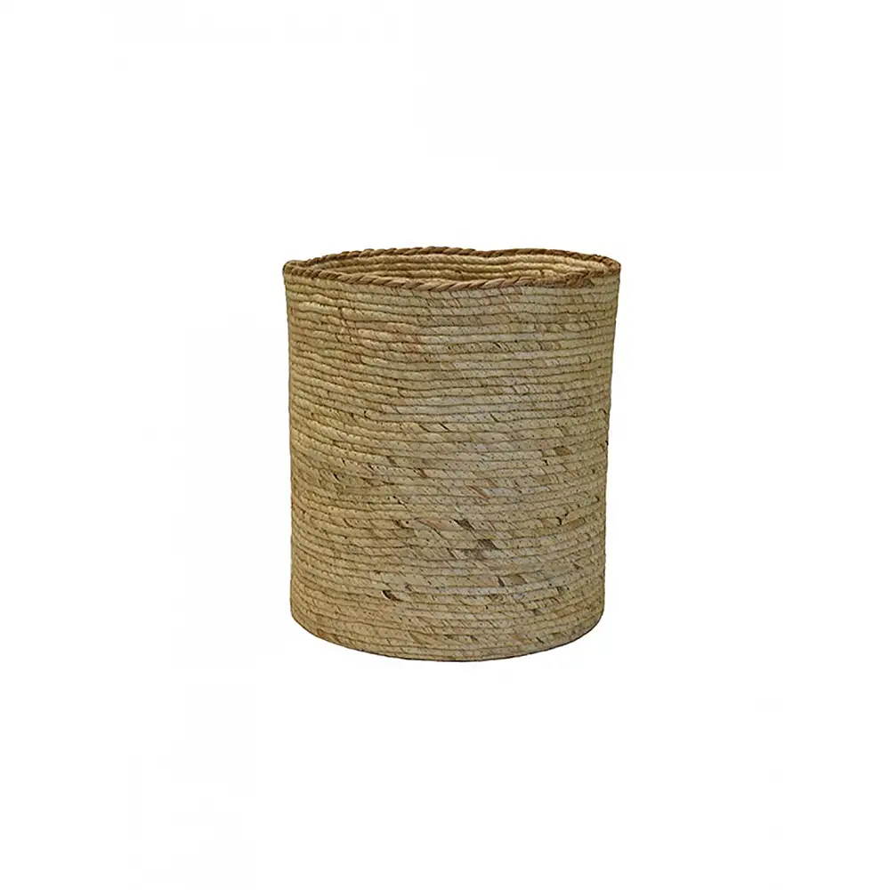 Καλάθι ψάθινο εκρού Φ36x39
