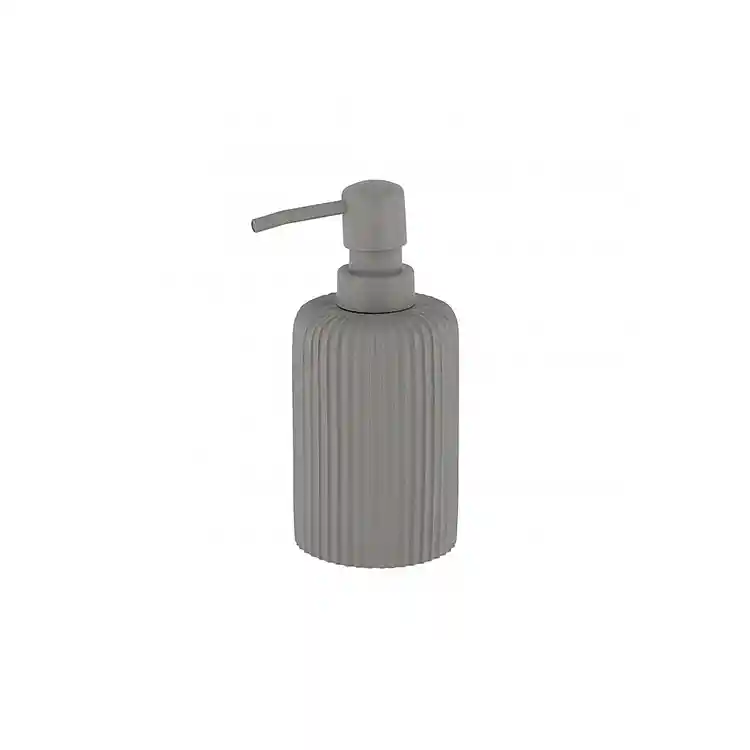 Dispenser polyresin γκρι stripes 230ml/7x17cm