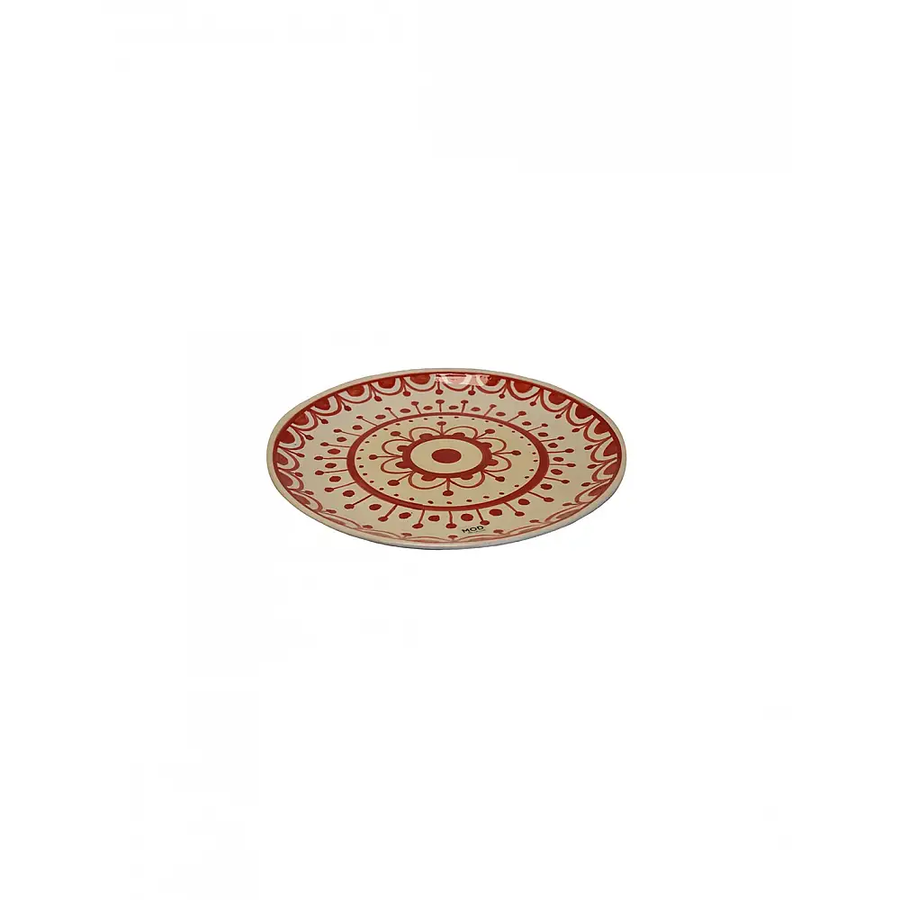 Πιάτο διακοσμητικό κεραμικό χειροποίητο 25εκ. red mandala