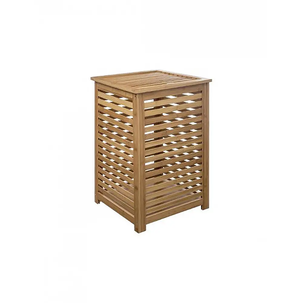 Καλάθι απλύτων μπάνιου bamboo  40x40x58