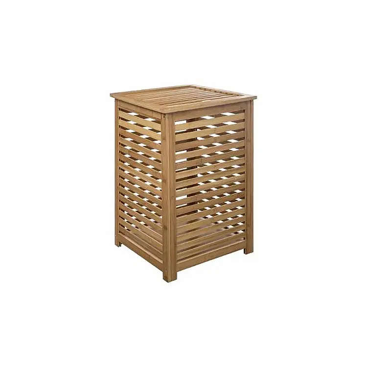 Καλάθι απλύτων μπάνιου bamboo  40x40x58
