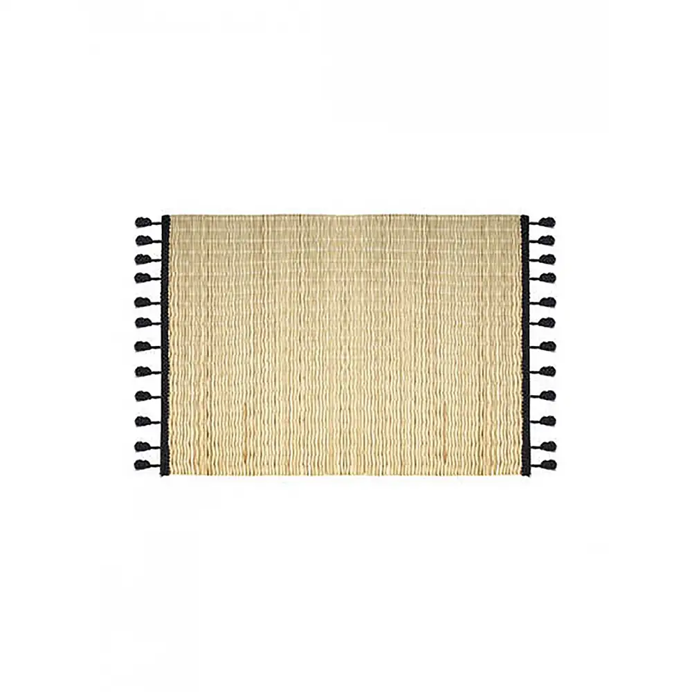 Σουπλά ψάθινο μαύρο κρόσι 45x30