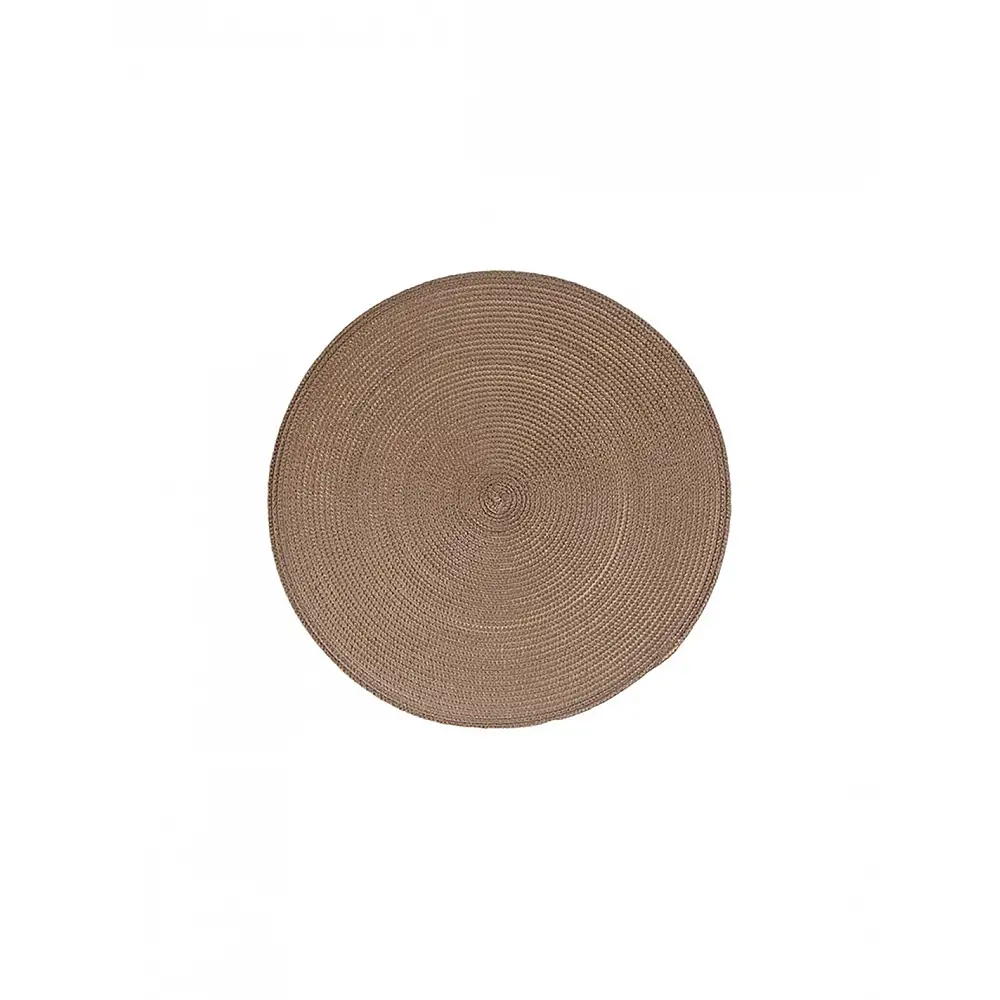 Σουπλά πλεκτό καφέ  στρογγυλό Φ38εκ.