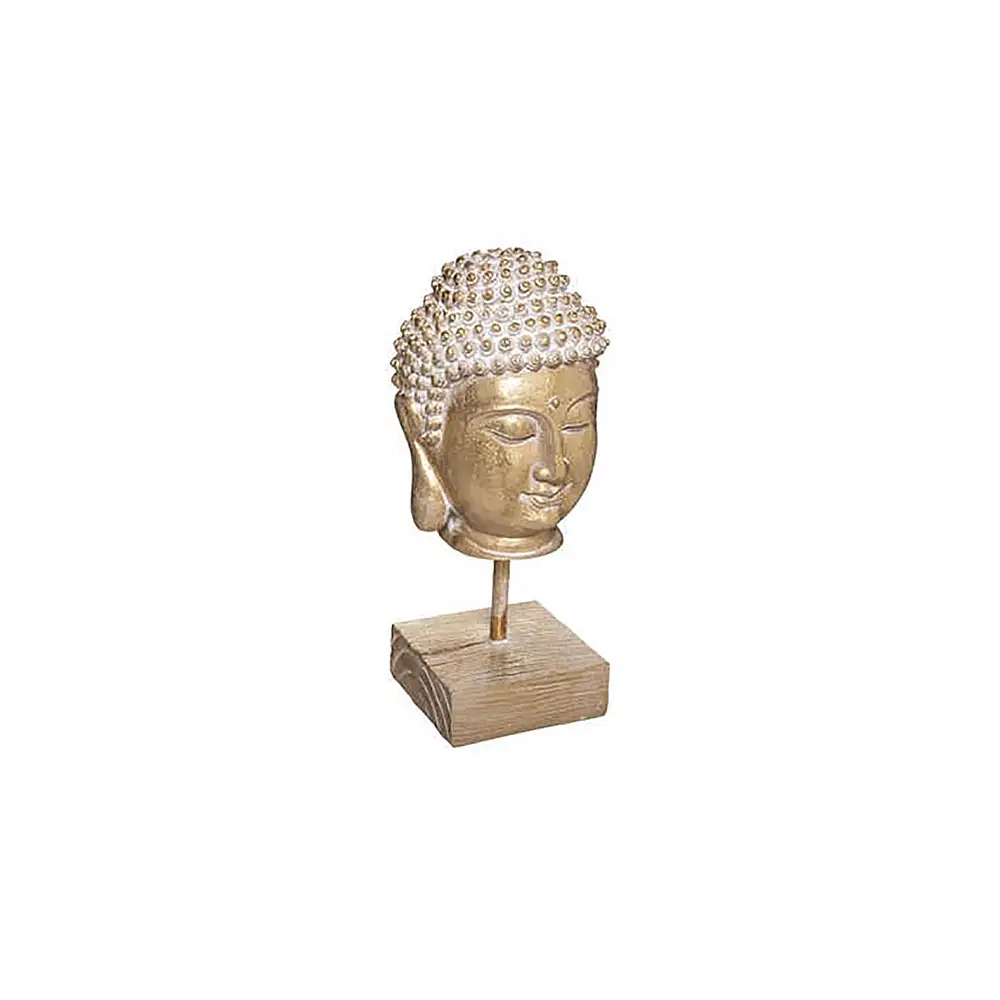 Κεφάλι Βούδα χρυσό σε σταντ 23εκ.