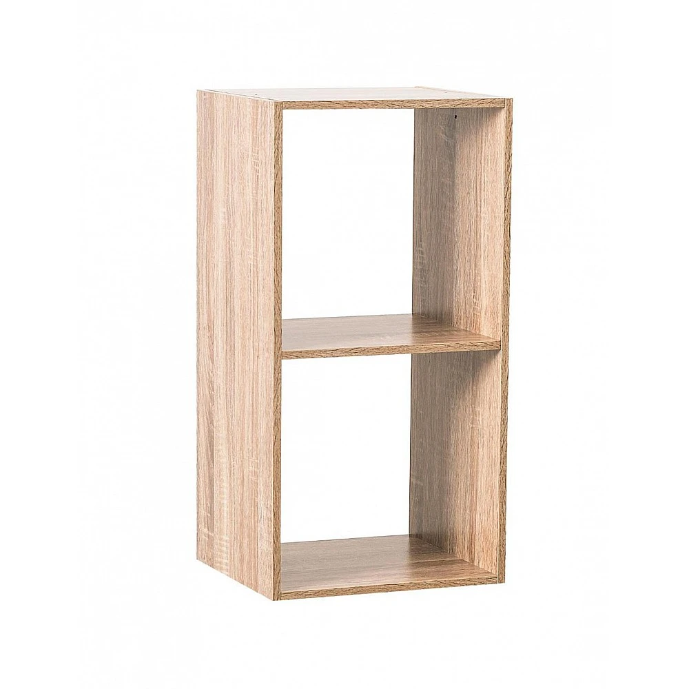 Ράφι τοίχου MDF διπλό κύβος φυσικό 34,5x32x67,5