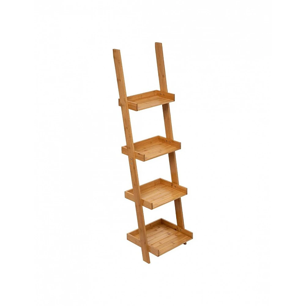Ραφιερα τοίχου σκάλα bamboo 37,5x33x144
