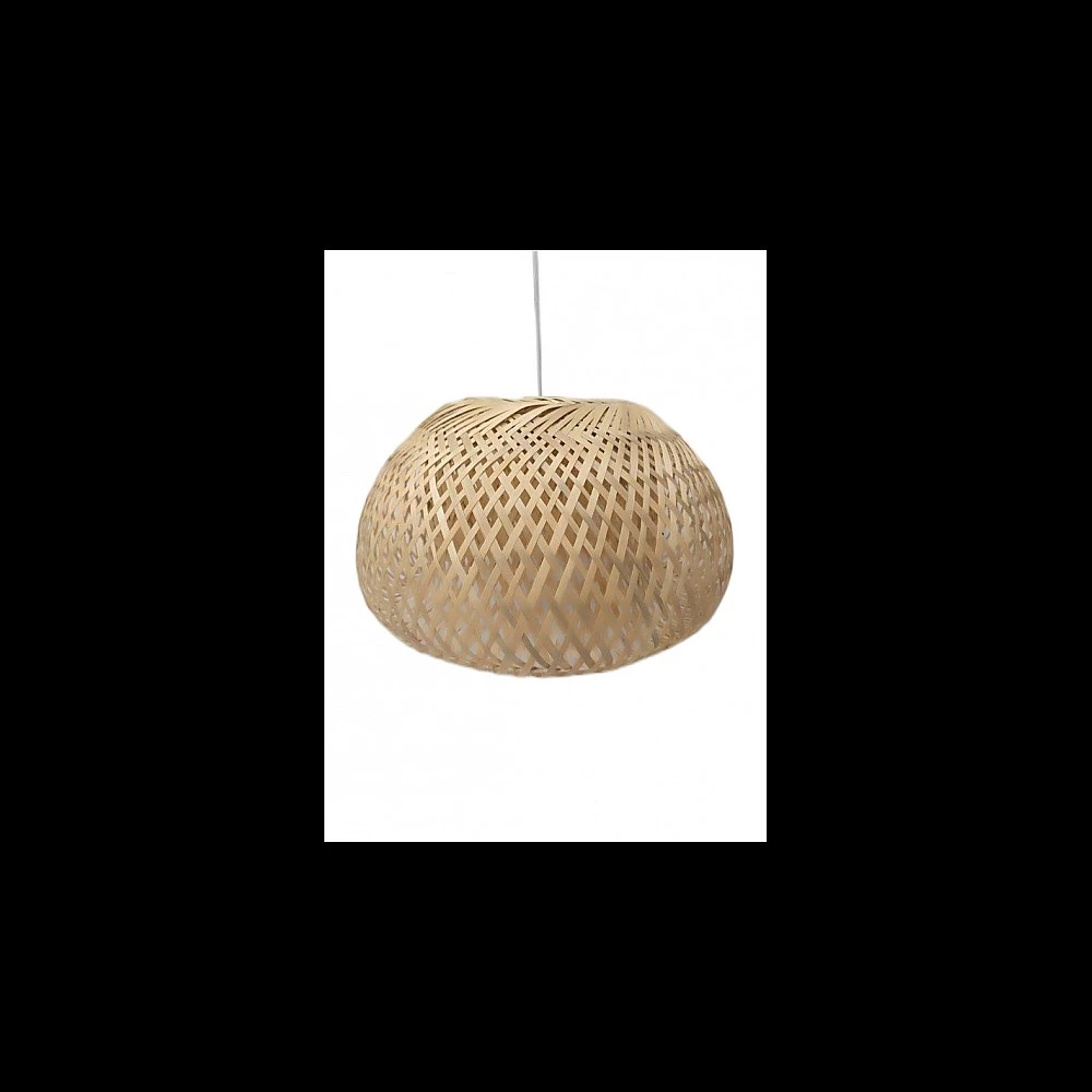 Φωτιστικό καπέλο μπουλ φυσικό rattan Φ45x24