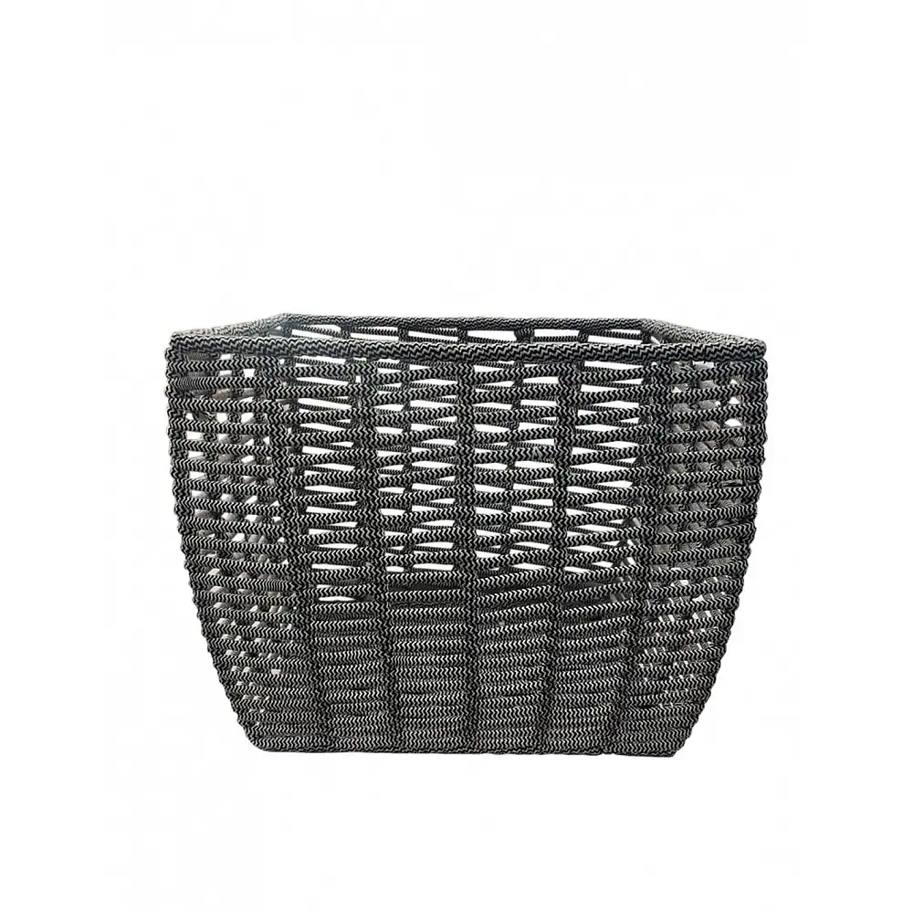 Καλάθι κασπώ βαμβακερό 2χρωμο μαύρο 41x32x32