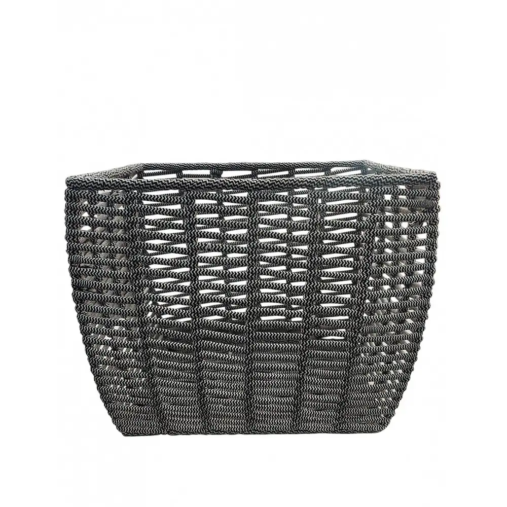 Καλάθι κασπώ βαμβακερό 2χρωμο μαύρο 55x47x41