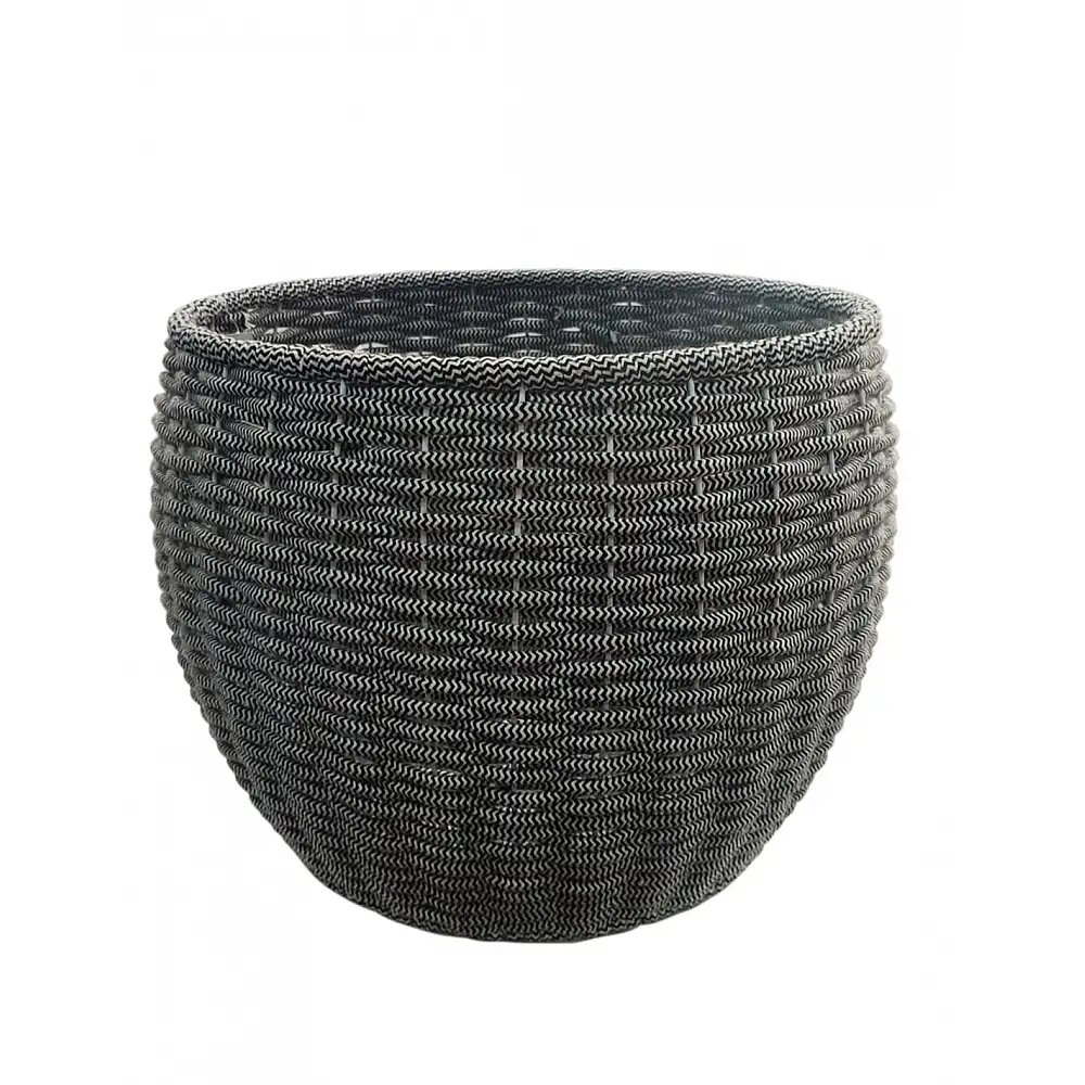 Καλάθι κασπώ βαμβακερό 2χρωμο μαύρο 53x42