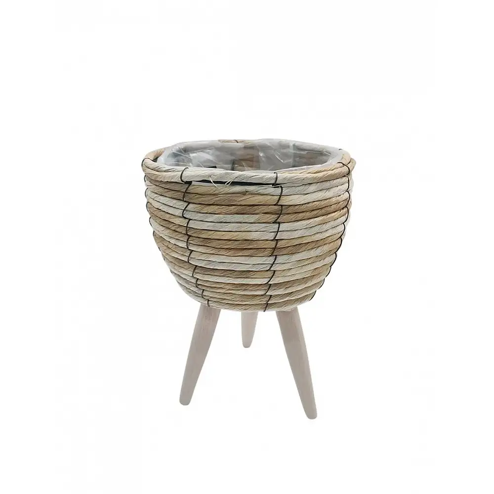 Κασπώ ψάθινο σε τρίποδο με νάυλον 20x14x29,5